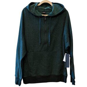 NWT Mono B Half-Zip Hoodie Pullover – Teal Green (M/L)